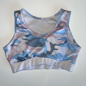 Colorful Camo Sports Bra